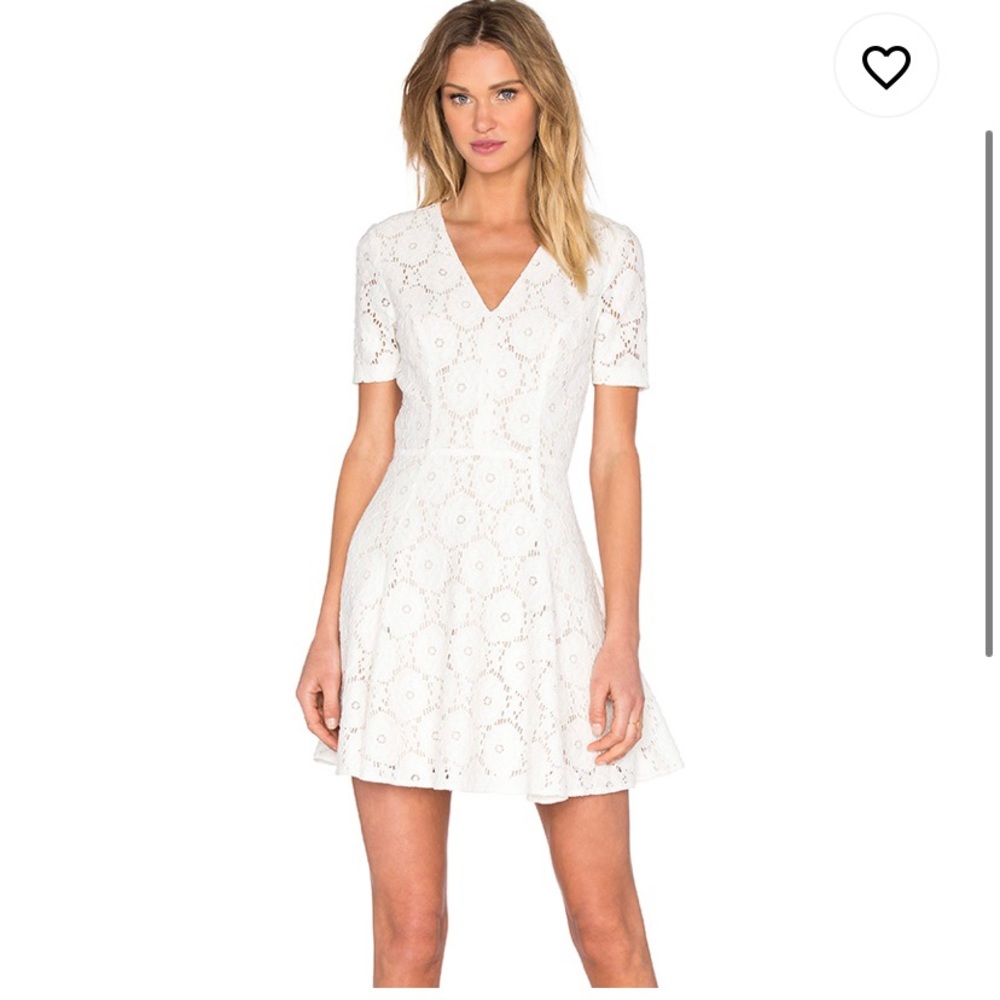 1.State Lace Flare Dress in Cloud NWT Revolve